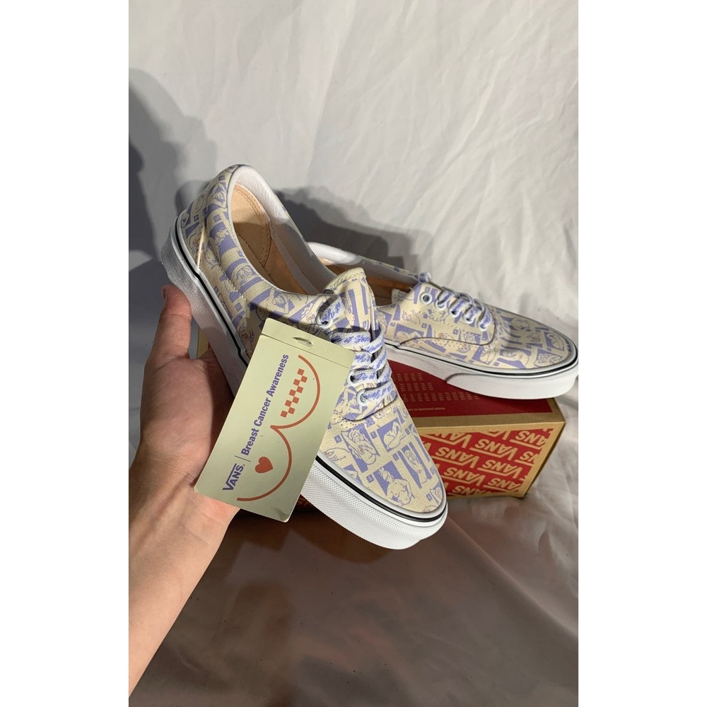 Vans Era Breast Cancer Awareness White Blue‎ Shoes W5
